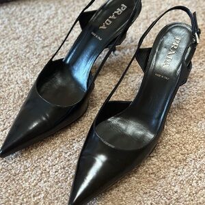 Prada sling back heels